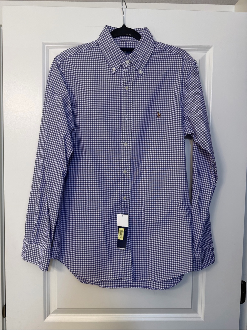 Polo by Ralph Lauren Purple and White Gingham Button-Down Shirt